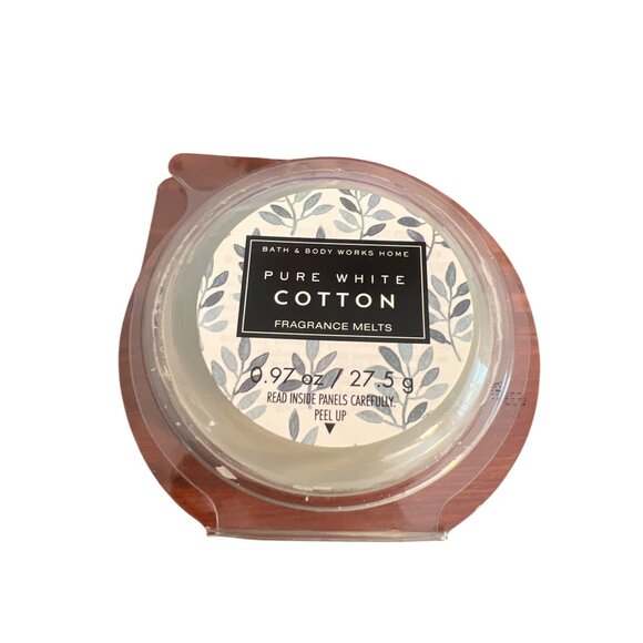 Bath & Body Works Fragrance Melts Pure White Cotton 0.97 Oz / 27.5 g Wax NEW - Picture 1 of 3